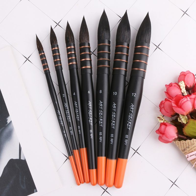 

Wooden Handle Squirrel Hair Art Paint Watercolor Brush Artistic Supplies Painting Drawing QX2B