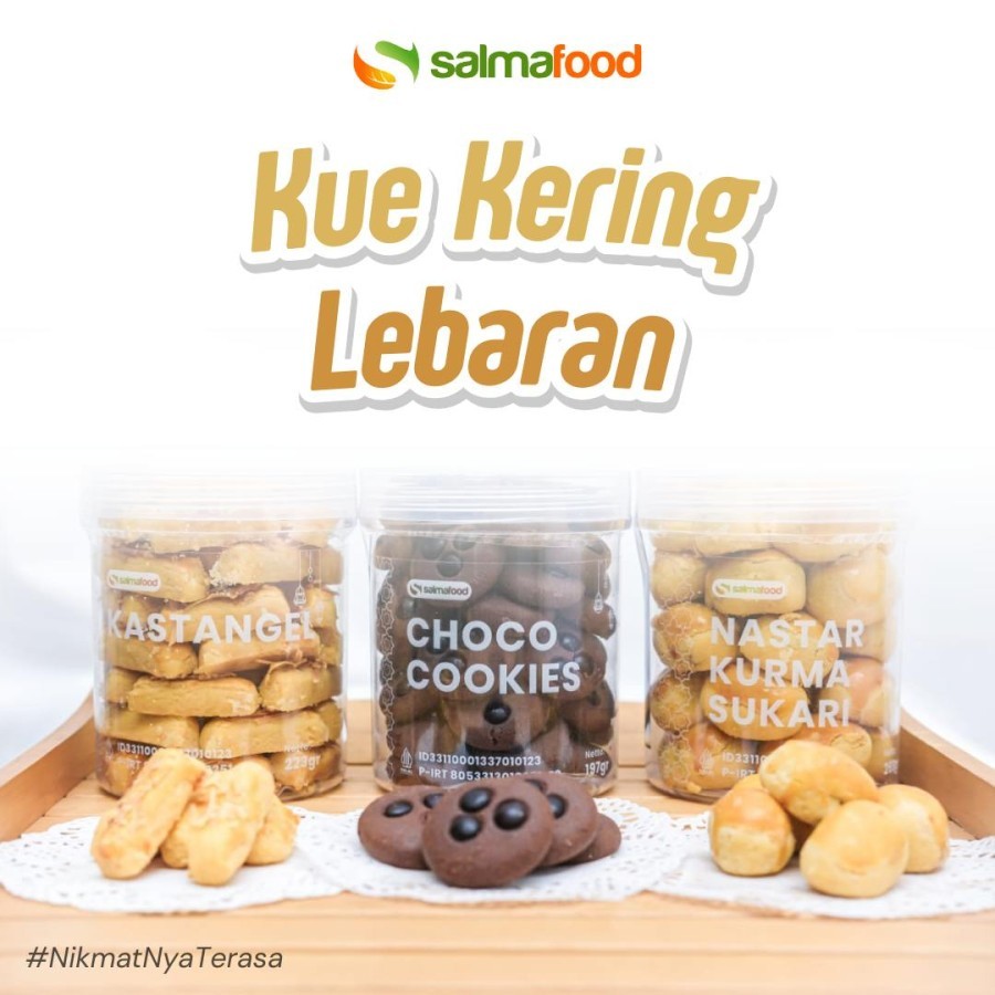 

Hampers Kue Kering Lebaran Salma Food - Kastangel Choco Chips Nastar Kurma - Salma Fashion Bekasi