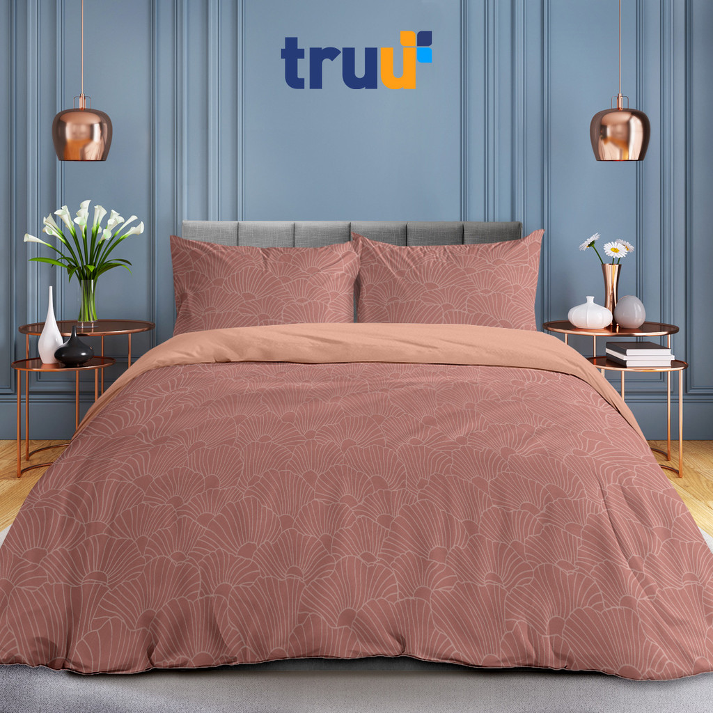 TRUU Bed Cover Eksklusif Maidenhair Peach TR.BC040