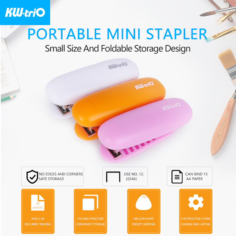 

Mini Plastic Stapler Cute Portable Bookbiding Stationery Binding Machine Durable Book Paper Stapling Stapler Stationery Supplies