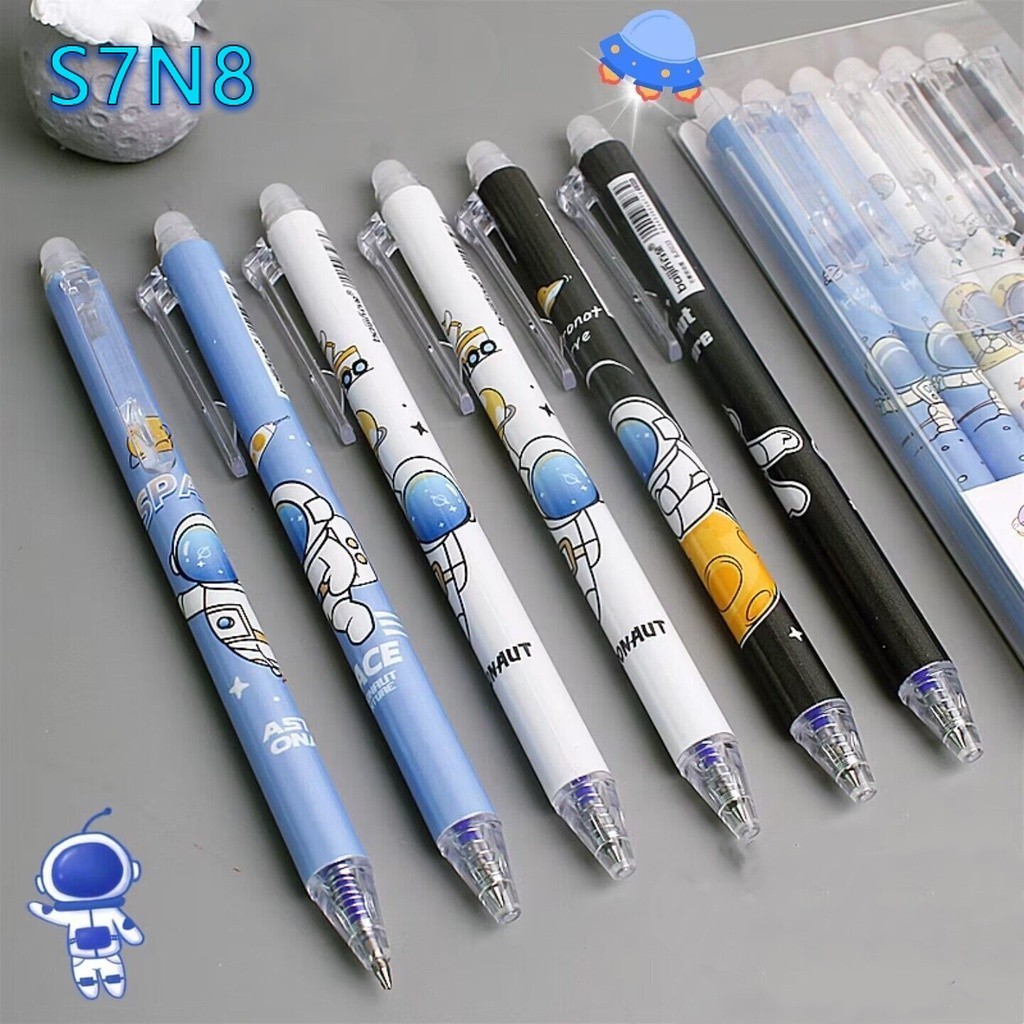 

MMM Pena Gel Karakter Astronot Lucu Dapat Dihapus Pulpen Gel Karakter 0.5mm Pena Aesthetic Edition Karakter Kartun Astronot Perlengkapan Sekolah Erasable Gel Pen