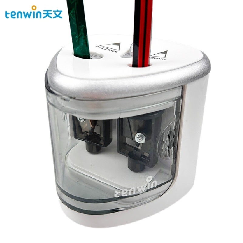 

Electric Automatic Pencil Sharpener Two Hole Switch Sharpener Stationery Home Office School Supplies