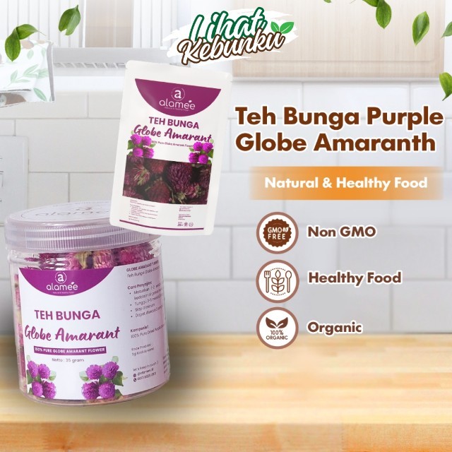 

ALAMEE Teh Bunga Globe Amaranth Tea Herbal Organik Kering Dried Flower LIHAT KEBUNKU
