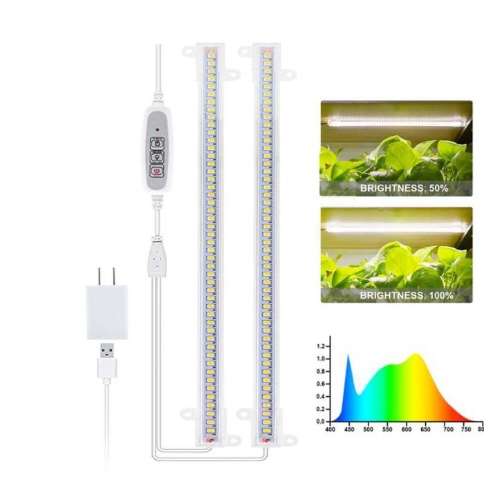 Lampu Tanaman Akuaponik Hidroponik Plant Grow Light 2 PCS