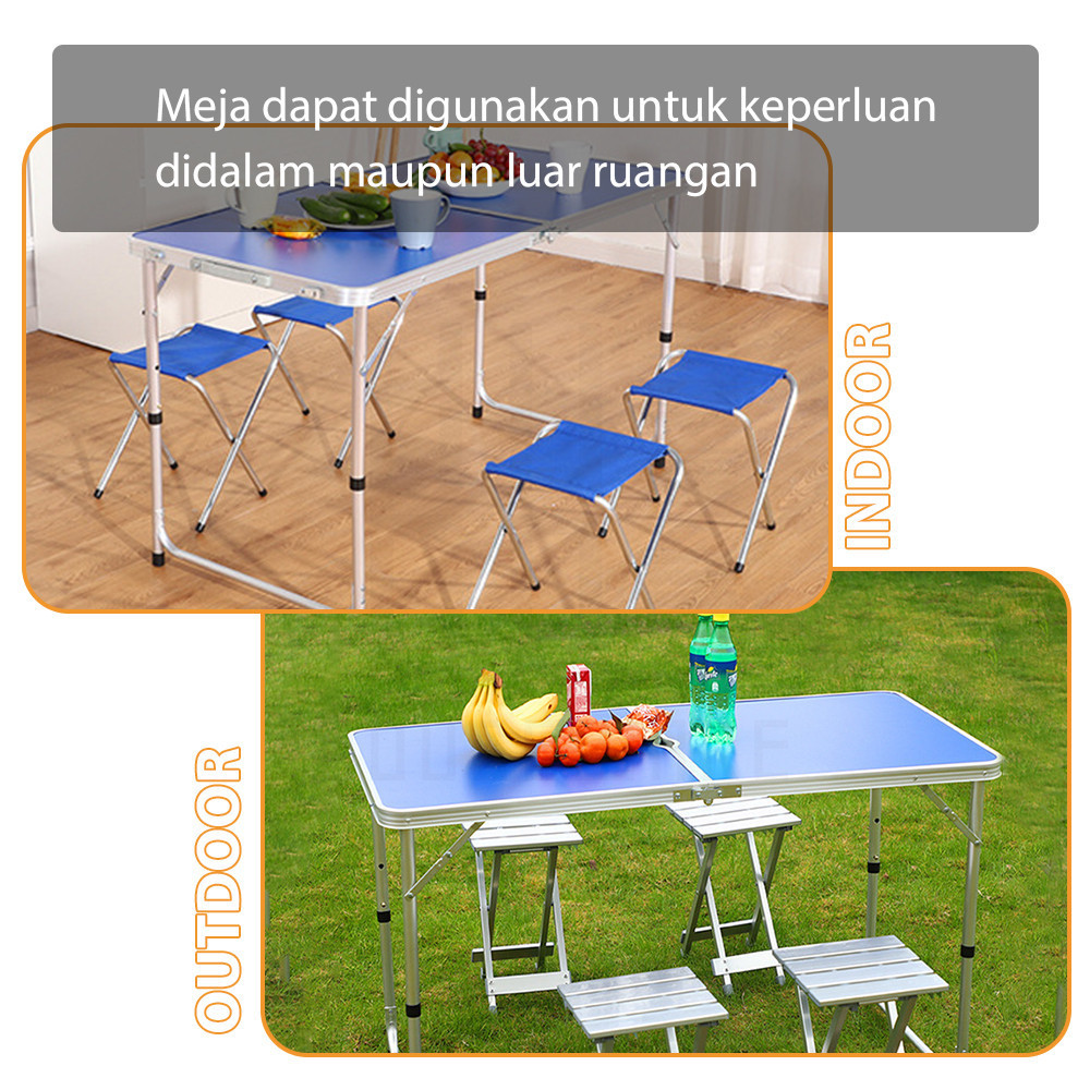 SSM - KURIR INSTANT SEATLE Meja Lipat Jualan Lubang Tengah Meja Lapak Bazar Meja Lipat Koper Outdoor