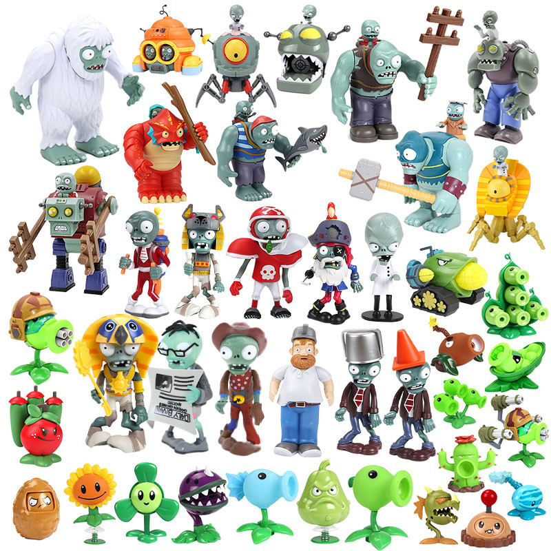 Plants Vs Zombies Figures Gargantuar Dr. Zomboss Yeti Peashooter Chomper Sunflower Action Figure Zom