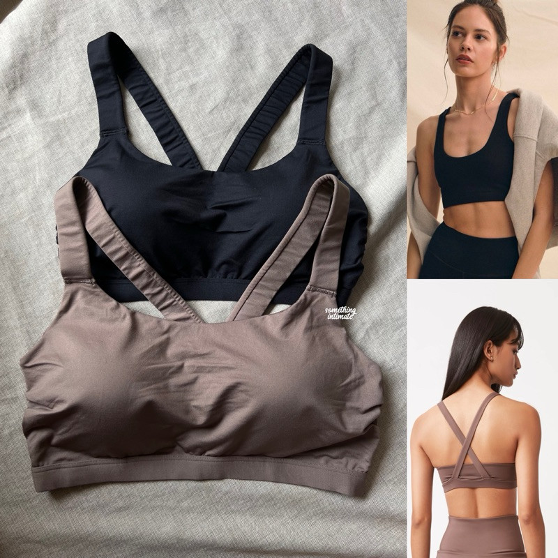 UNIQLO Japan Active Bodies Bra / Cross Airisim Sports Bra / Workout Yoga Pilates Outfit Seamless Kni