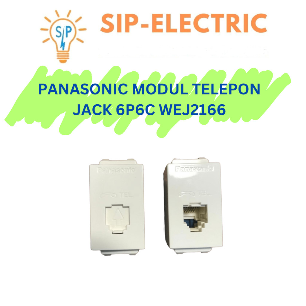 PANASONIC OUTLET TELEPON JACK 6P 6C WEJ 2166 / MODUL TELPON  JACK 6P6C WEJ2166 ORIGINAL