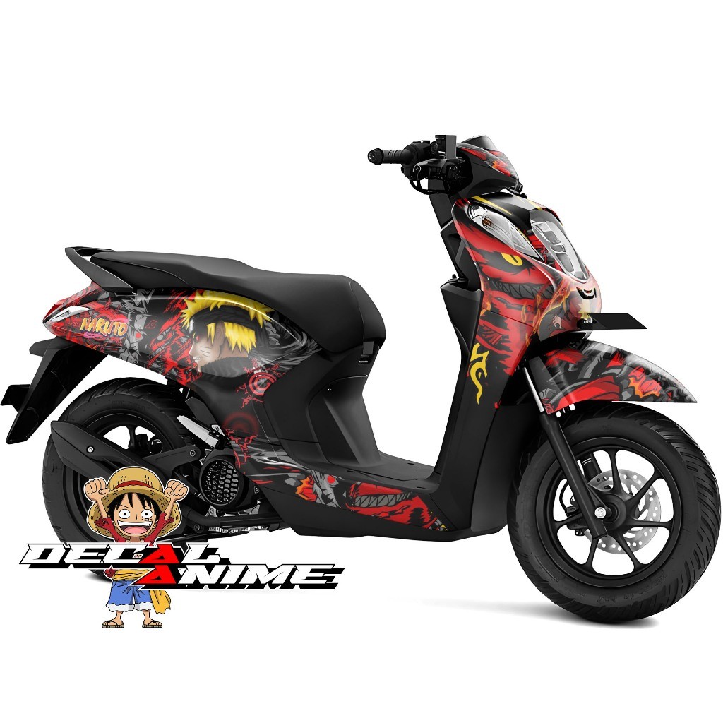 Decal Stiker Genio Full Body Sticker Genio Full Skotlet Variasi Anime - Naruto Kyuubi