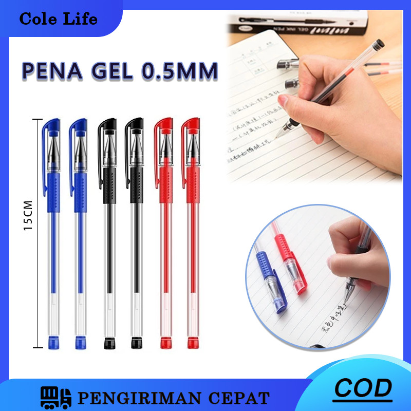 

Pena Gel 0.5mm Standard Pulpe Tinta Cair 0.55mm Pen Hitam Merah Biru Bolpoin Alat Tulis Sekolah Kantor