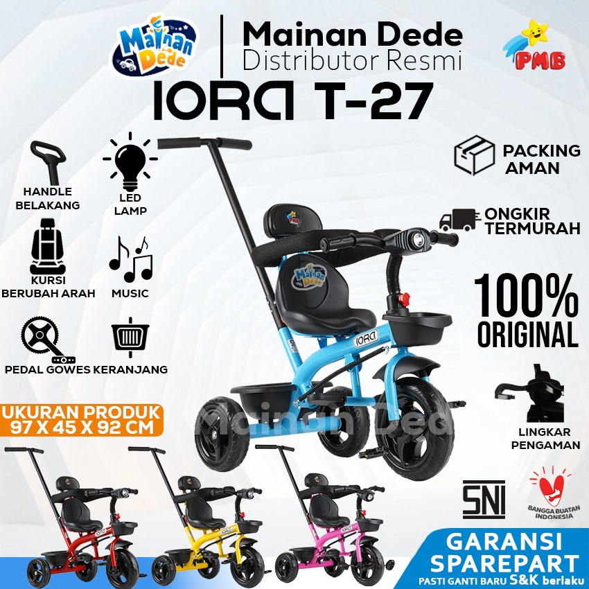 Sepeda Roda Tiga Anak PMB IORA TC 06 Tricycle Murah TC-06 TC06 IORA T27