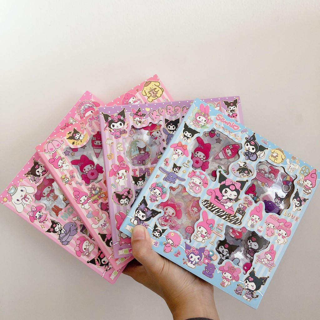 Box Sticker Cute Transparan Sticker Big Box Sanrio