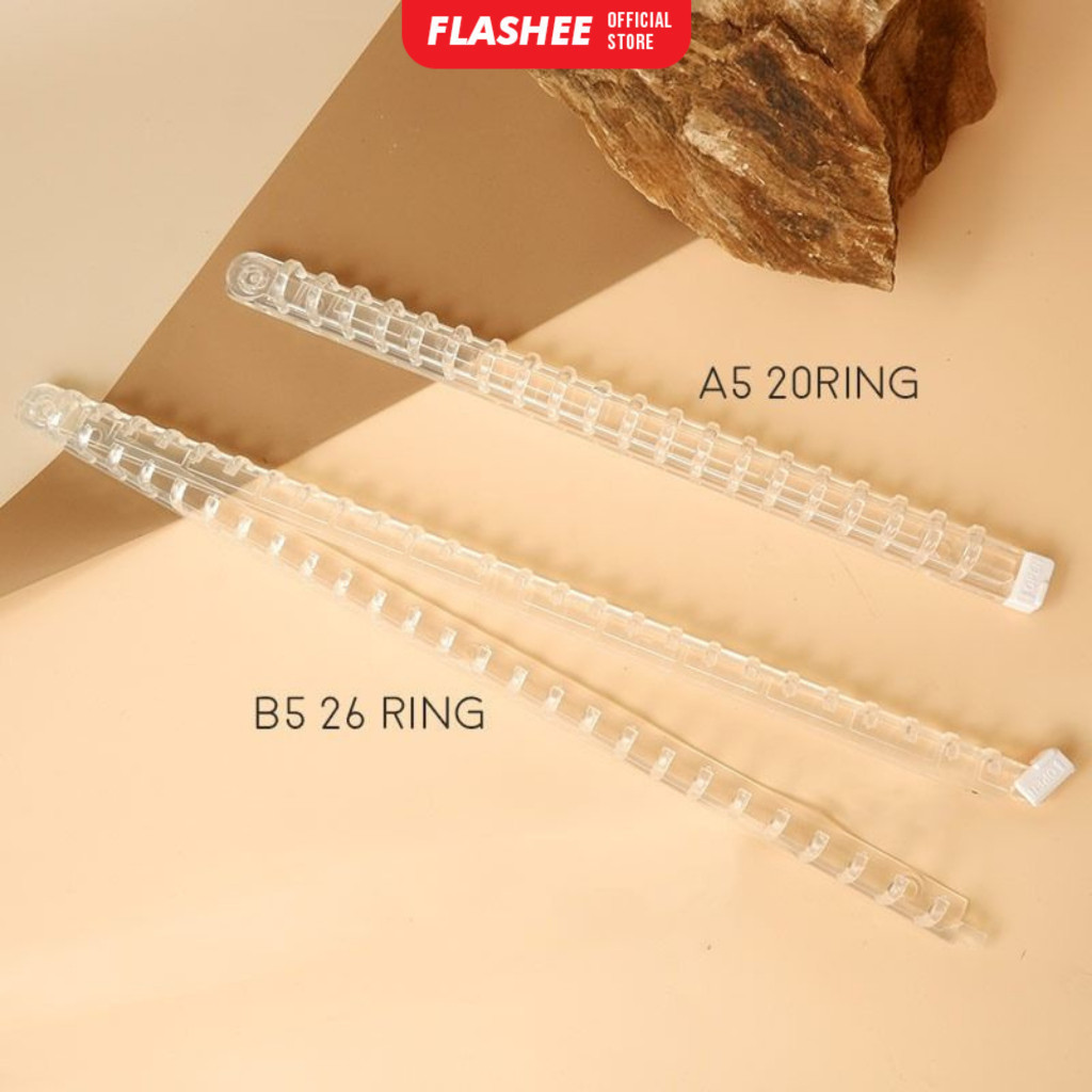 Ring Binder DIY Ring Binding Clip Ring Binding Strip DIY A5 B5 Transparan Sistem Lock Pengunci