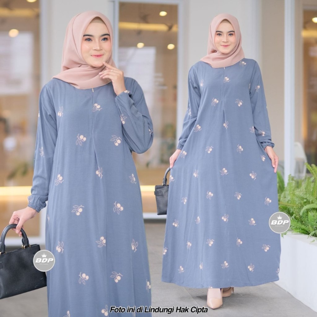 Daster Wanita Lengan Panjang - Daster Kekinian - Baju Tidur Daster Adem'