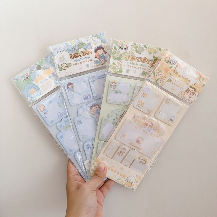 

Sticker Note Cute Sticky Note Post It 7 in 1 Pembatas Buku Memo Anak
