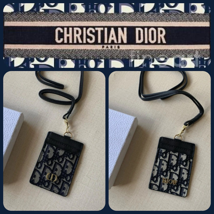 

C D Oblique Gantungan ID Card Case Holder Lanyard premium hs