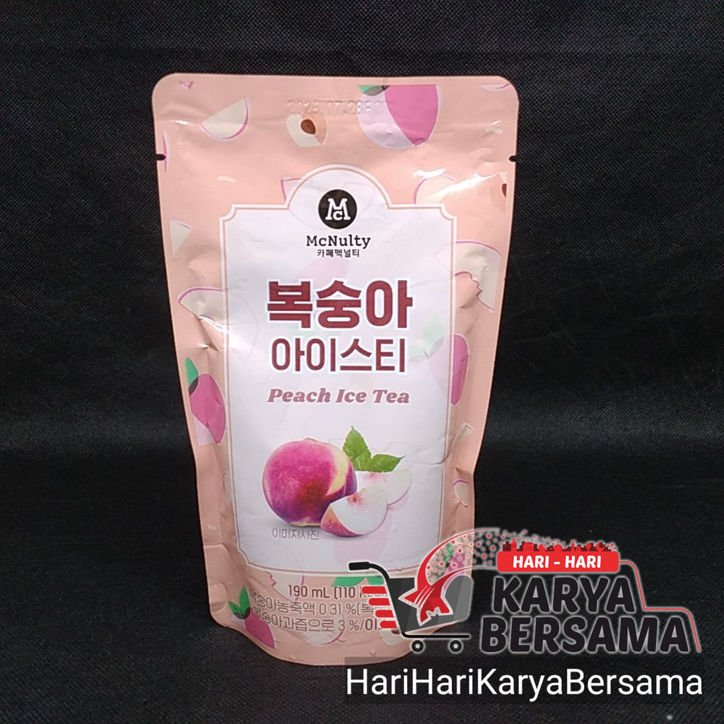 

MCNULTY PEACH ICED TEA MINUMAN TEH RASA BUAH PERSIK POUCH 190ML