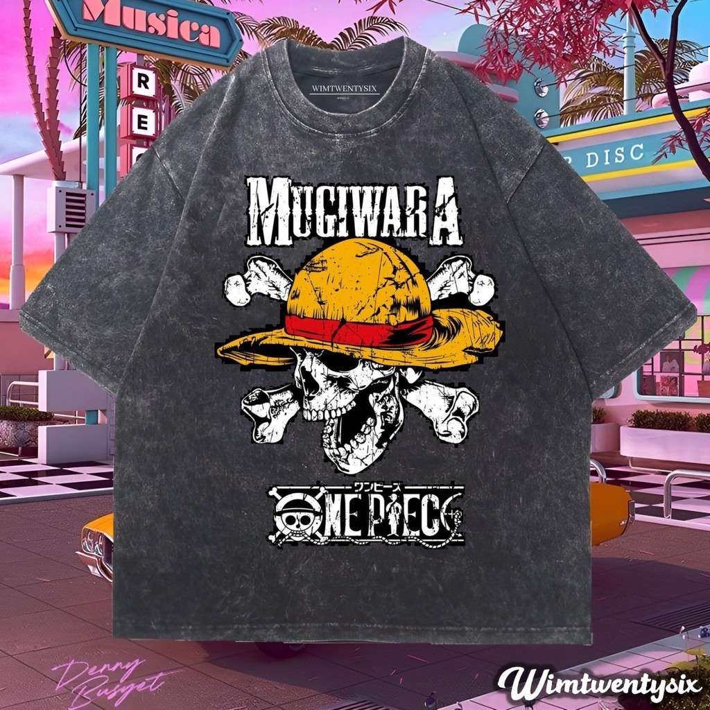 Wimtwentysix “mugiwara logo one piece” kaos oversized washing | vintage tee