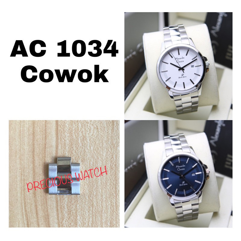 Sambungan Tali Rantai Jam Tangan Alexandre Christie Original AC 1034 Cowok