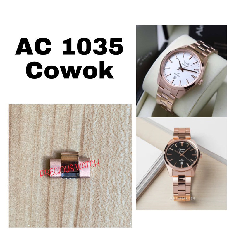 Sambungan Tali Rantai Jam Tangan Alexandre Christie Original AC 1035 Cowok