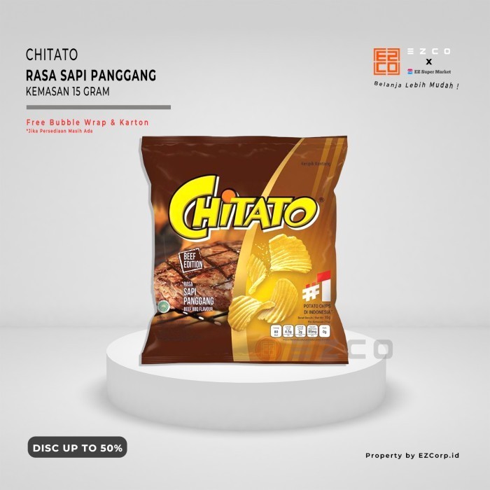 

CHITATO RASA BEEF BBQ / SAPI PANGGANG KEMASAN 15 GRAM