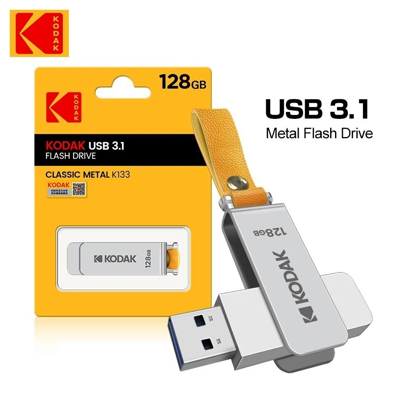 KODAK USB Flash Drive 512GB 256GB 128GB Pendrive 120MB/s USB3.1 K133 Mini Metal Memory Stick Unidad 