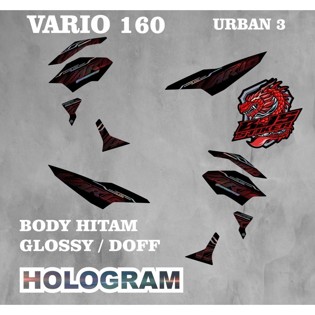 striping vario 160 - striping sticker stiker polet lis HOLOGRAM/ STIKER chrome VARIO 160 2022 URBAN 