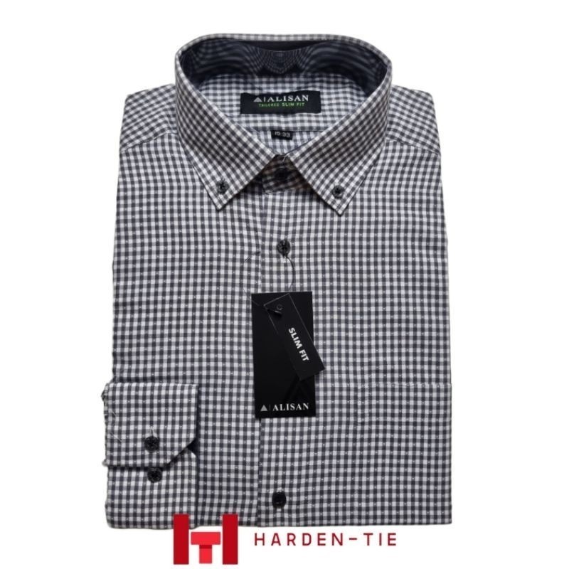 KEMEJA ALISAN PANJANG KOTAK 11694 SLIMFIT