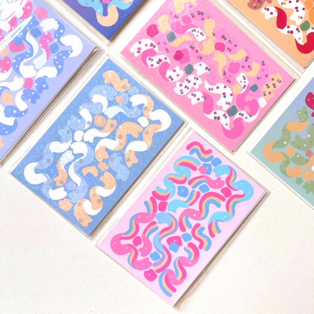 

1 Set isi 10 Sticker Deco Stiker Dekorasi PVC untuk Scrapbook Photocard - MINI CONFETTI GLITTER