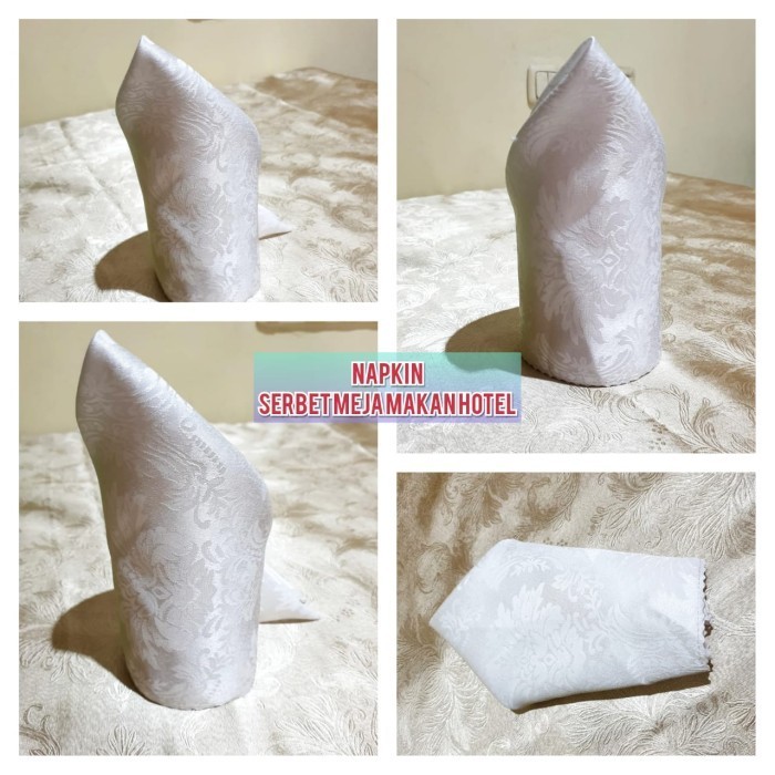 Napkin - Serbet Makan Katun Cotton Hotel Restoran Mewah Bludru