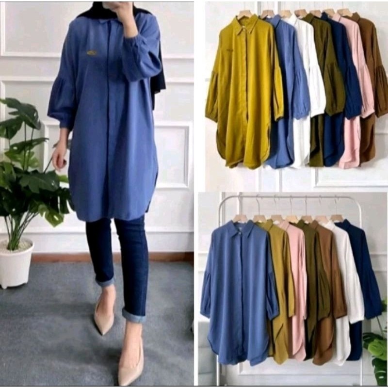TUNIK AMELIA TUNIK MUSLIMAH  WANITA // TUNIK CTINKLE AIRFLOW // ATASAN MUSLIMAH //  TUNIK