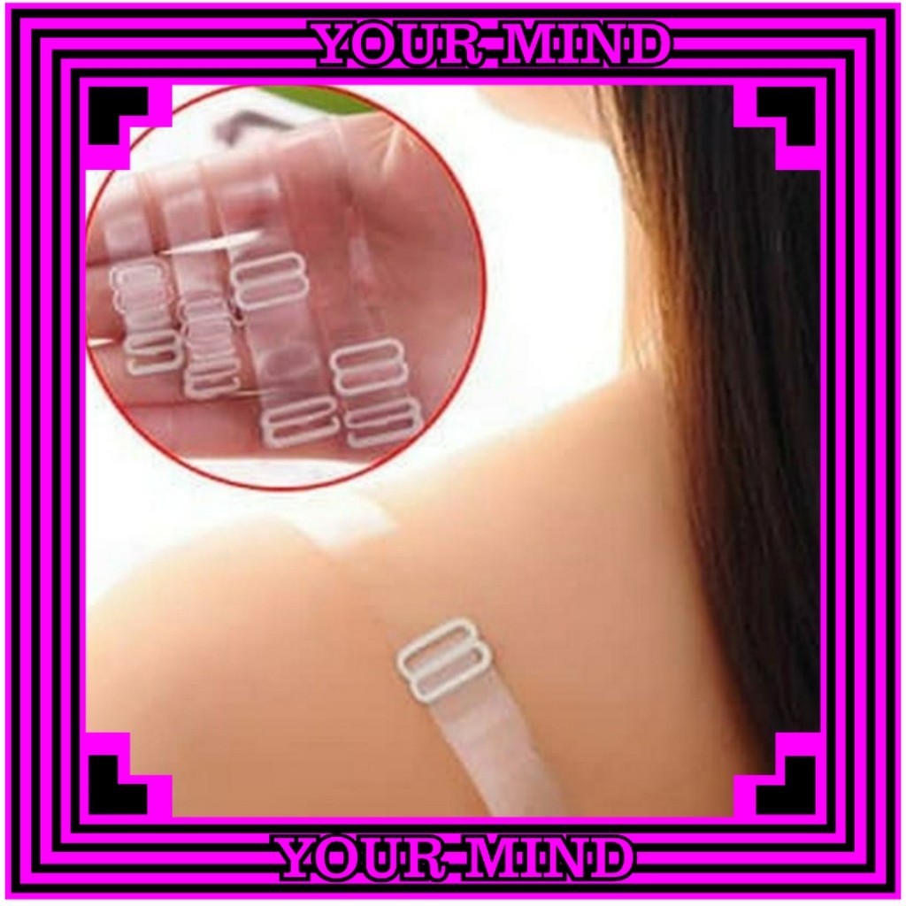 YM Tali Bra Transparan 1 Pasang Tali Bra Bening Tali BH Transparan Strap Bra Transparan