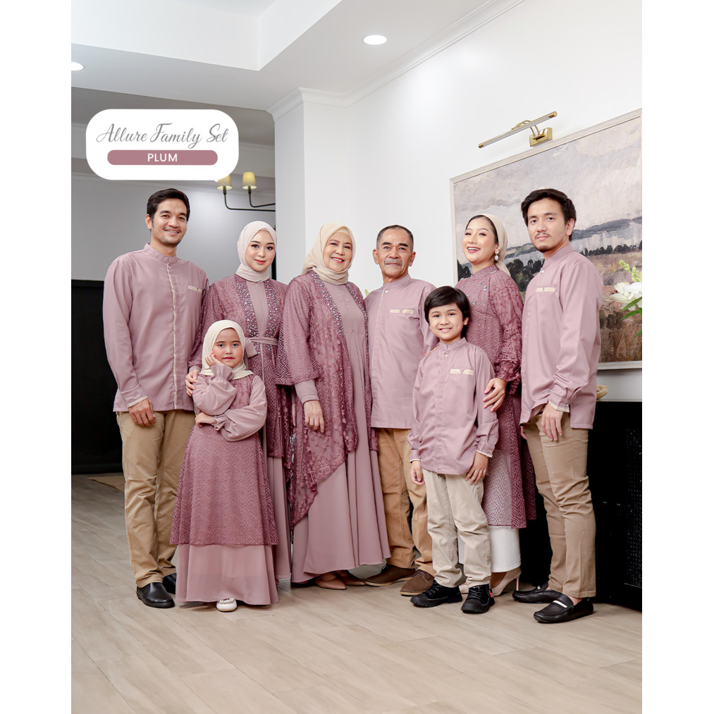 Gamaleea - Allure Family Set Plum / Seragam Keluarga Pernikahan / Pakaian Kondangan / Bridesmaid / B