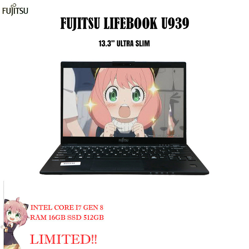 FROMO SPESIAL Fujitsu Lifebook U939 Core I7 Gen 8 RAM 16GB SSD 512GB Second Berkualitas