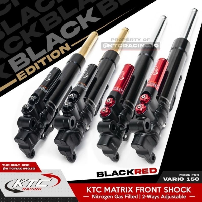Tabung shock depan KTC  Racing double compresion Vario110 Beat Scoopy vario125 vario150 shock ktc MA