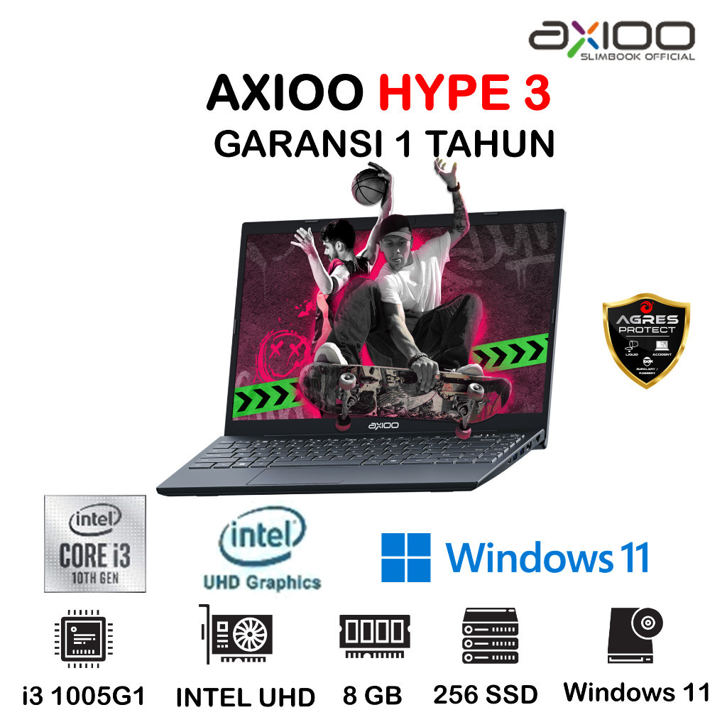LAPTOP AXIOO MYBOOK HYPE 3 | i3 1005G1 8GB 256GB Windows 11
