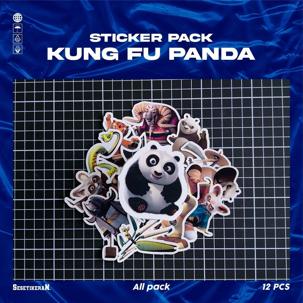 

COD✨ Sesetikeran Pack Stiker Kartun Lucu Kungfu Panda Legends Of Awesomeness Colorfull Cute Keren Untuk Koper Laptop Skateboard