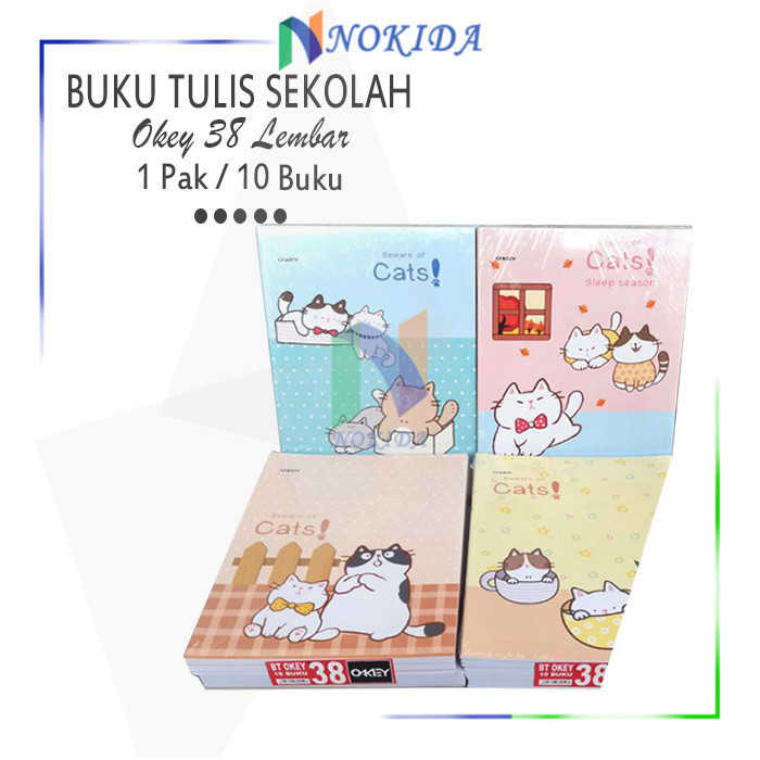 

Nokida Buku Tulis Okey 38 Lembar 1 Pack / Buku Sekolah 10 Buku / Buku Catatan Harian / Buku Belajar Anak