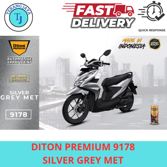 Cat Semprot Diton Premium 9178 Silver Grey Met