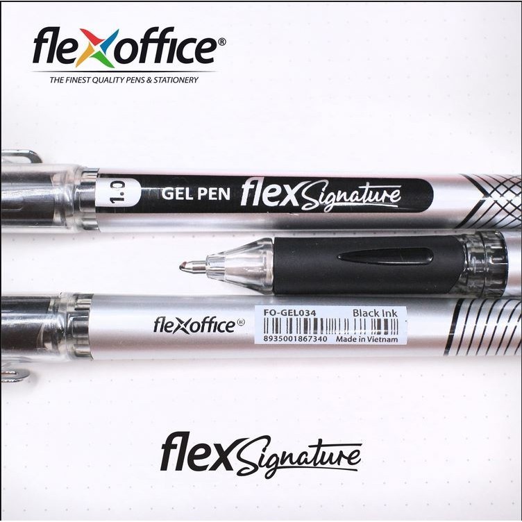 

Gel Pen / Pulpen Gel Flexoffice Signature 1.0mm Hitam FO-GEL034