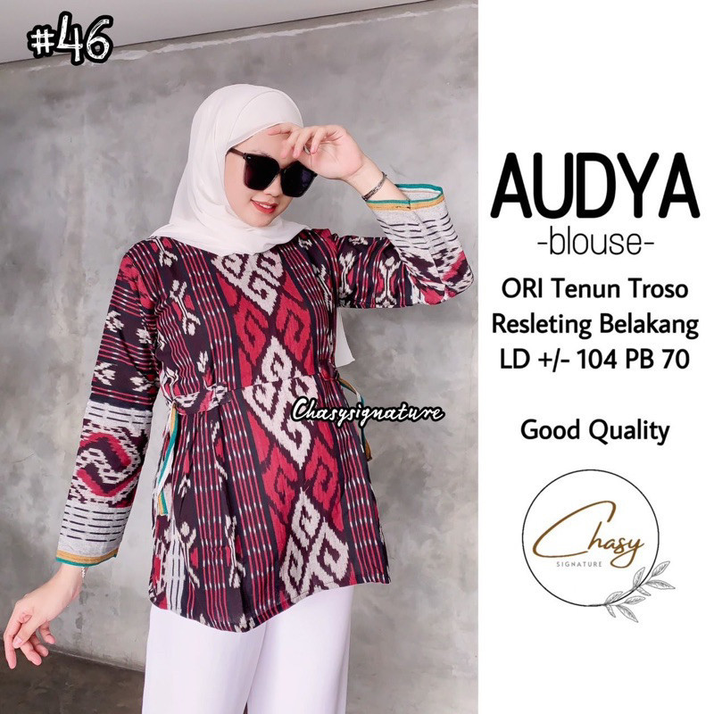 BATIK // Audya Blouse by Chasy Blouse Tenun Troso Ori Batik Tenun Modern Atasan Wanita Batik Tenun T