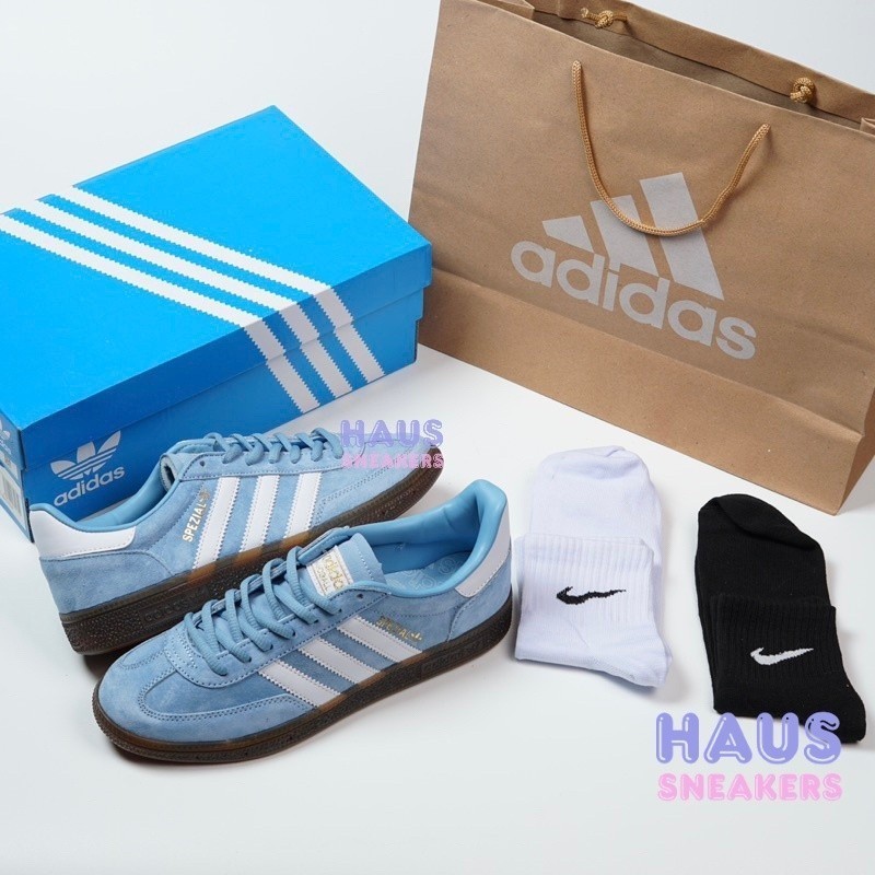 Adidas Spezial Handball Light Ice Blue White Gum 100% BNIB Haus Sneakers