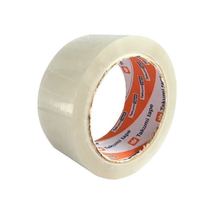 

( TEBAL TIDAK MUDAH PUTUS ) Lakban Putih Bening Besar Lebar 45mm x 100 Yard