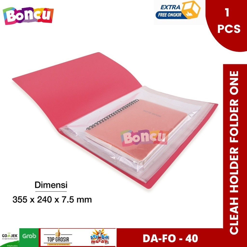 

[ 1 PCS ] BONCU Folder One Clear Holder 40 pocket (Display Album) Best Seller