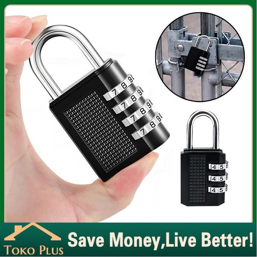 Gembok Koper Nomor 4 Digit Angka Password Bahan Alloy Gembok Koper Kecil Anti Maling Lebih Aman Trav