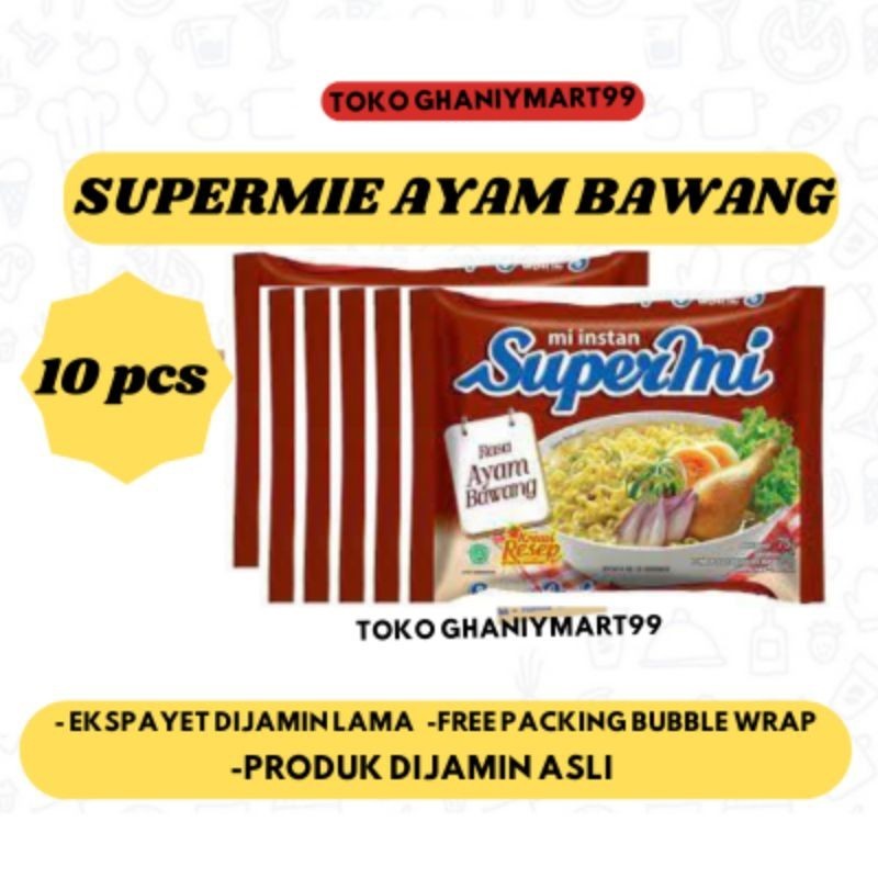 

mie instan kuah supermie ayam bawang 10 pcs