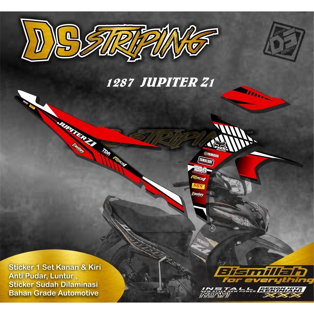 1287 Sticker Striping Motor JUPITER Z1 List Variasi Motif Road Race