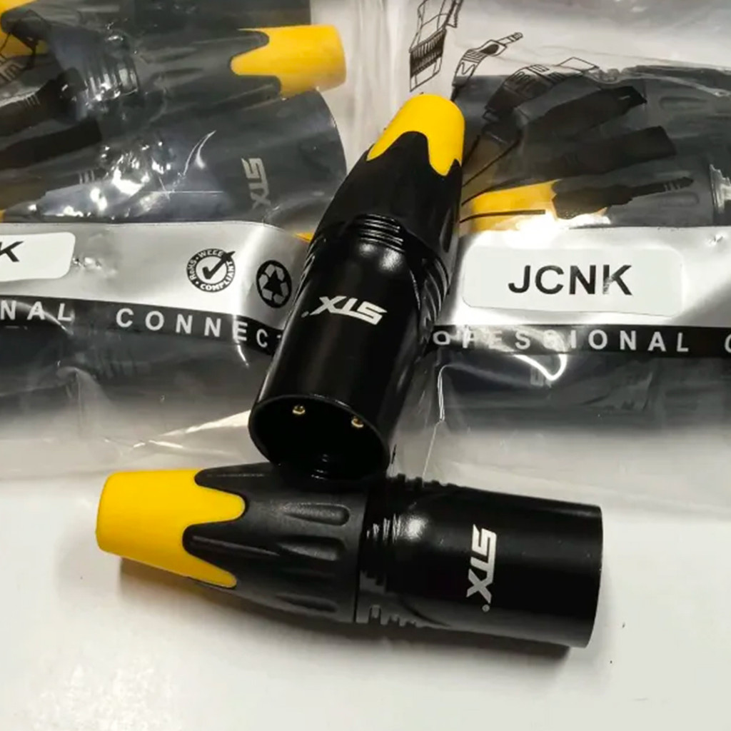 STX JCNK - JACK CANON MALE - JEK XLR COWO 3 PIN WARNA KUNING