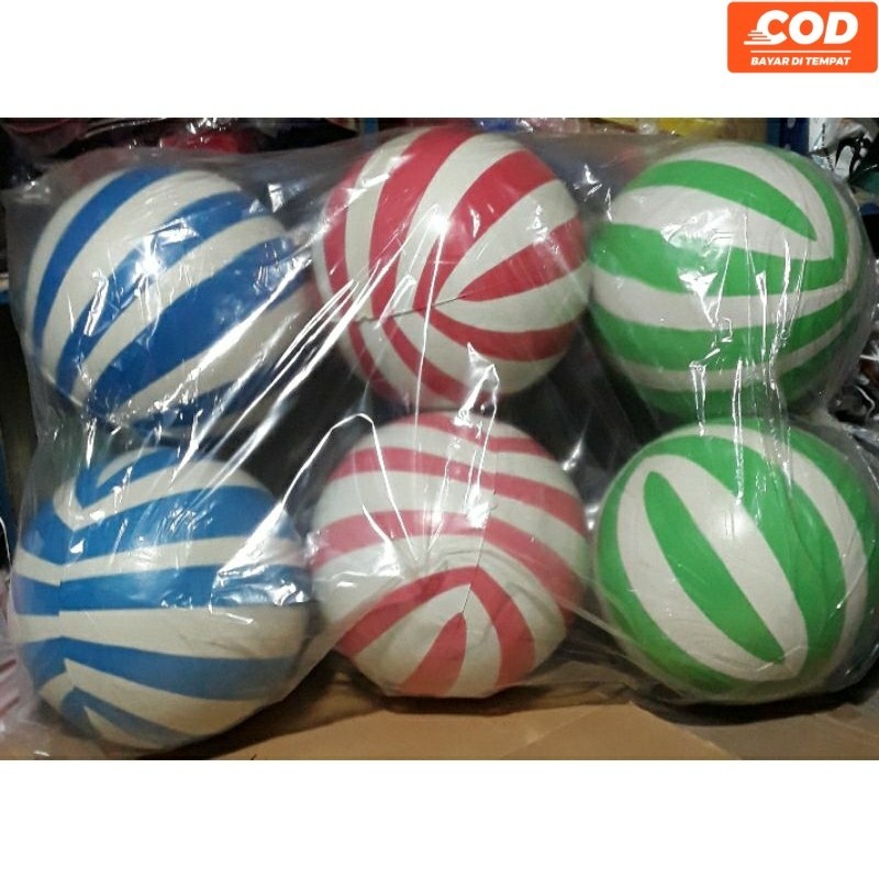 Bola Loreng Plastik Bola Sepak 6 pcs