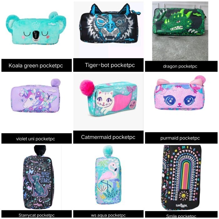 

Smiggle Pocket Pencil Case Boy-Girl/Kado/Ori